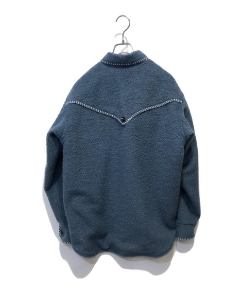 nostasy（-）nostasy (-) WOOLEN SHIRT ブルー サイズ:Sの古着・服飾アイテム