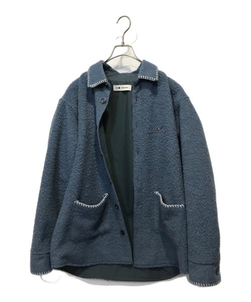 nostasy（-）nostasy (-) WOOLEN SHIRT ブルー サイズ:Sの古着・服飾アイテム