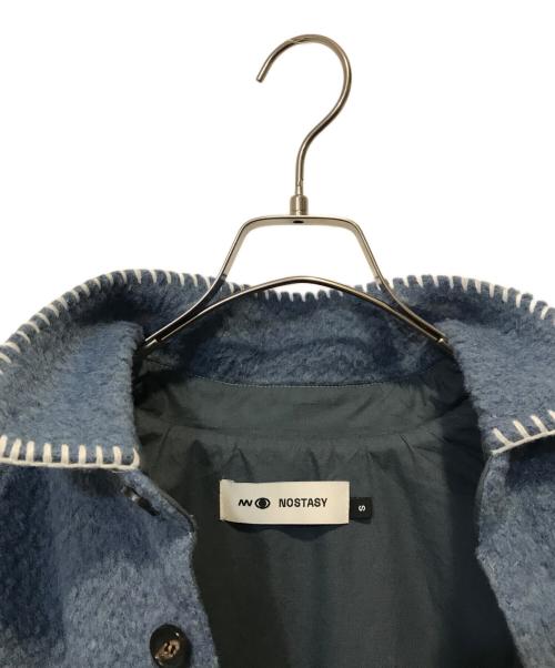 nostasy（-）nostasy (-) WOOLEN SHIRT ブルー サイズ:Sの古着・服飾アイテム