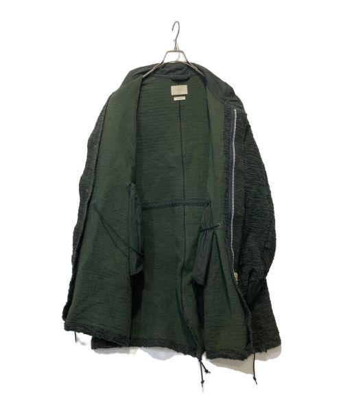 YOKE（ヨーク）YOKE (ヨーク) OVERDYE RAG RUG FISHTAIL PARKA COAT グリーン サイズ:4の古着・服飾アイテム