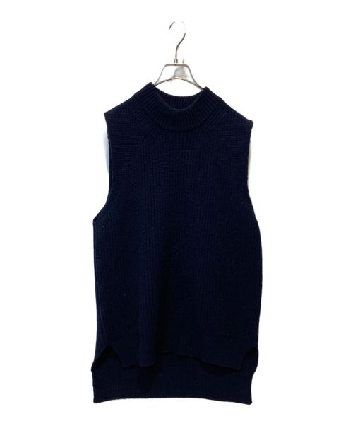 MARNI（マルニ）MARNI (マルニ) プルオーバー ローゲージ モックネック リブニットベスト ネイビー サイズ:48の古着・服飾アイテム
