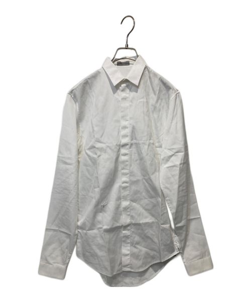 Christian Dior（クリスチャン ディオール）Christian Dior (クリスチャン ディオール) ビー刺繍ドレスシャツ ホワイト サイズ:37の古着・服飾アイテム