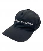 MM6 Maison Margielaエムエムシックスメゾンマルジェラ）の古着「ロゴ刺繍キャップ」｜ブラック