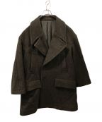 YOKEヨーク）の古着「OVERSIZED DOUBLE BREAST HALF COAT」｜ブラウン