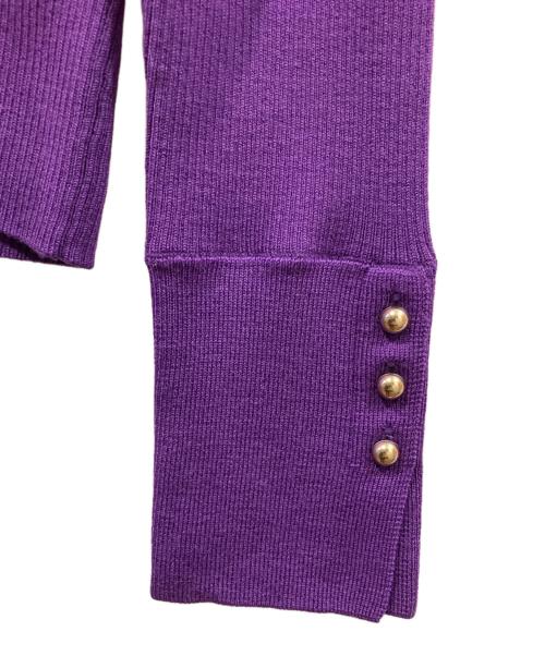 GRACE CONTINENTAL（（グレースコンチネンタル）GRACE CONTINENTAL (グレースコンチネンタル) リブニット パープル サイズ:36の古着・服飾アイテム