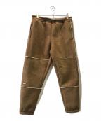PALACEパレス）の古着「SHERPA FAUX SUEDE JOGGER」｜ブラウン