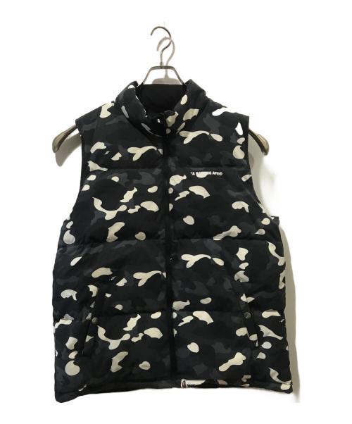 A BATHING APE（アベイシングエイプ）A BATHING APE (アベイシングエイプ) CITY CAMO REVERSIBLE DOWN VEST ブラック サイズ:Lの古着・服飾アイテム