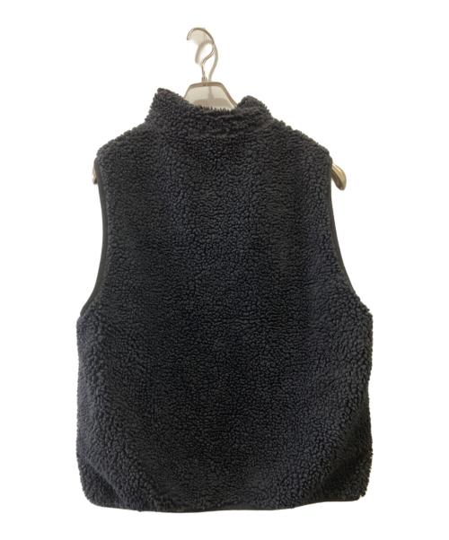 stussy（ステューシー）stussy (ステューシー) SHERPA REVERSIBLE VEST ブラック サイズ:Lの古着・服飾アイテム