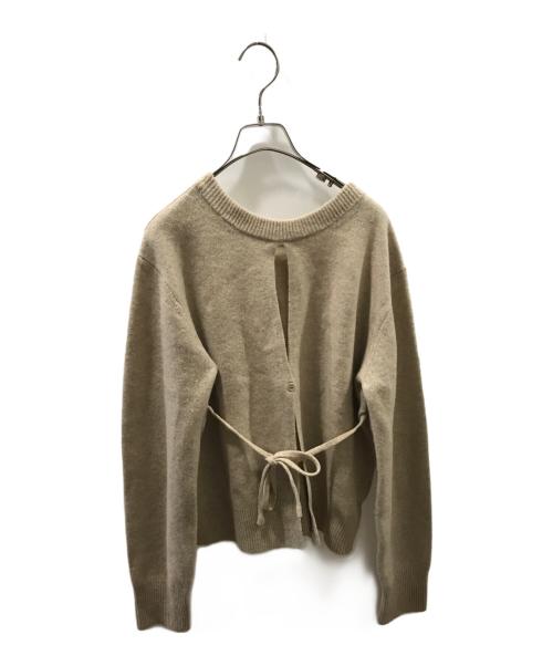 CLANE（クラネ）CLANE (クラネ) SuzuHirose (スズヒロセ) W FACE CENTER SLIT KNIT TOPS ベージュ サイズ:2の古着・服飾アイテム