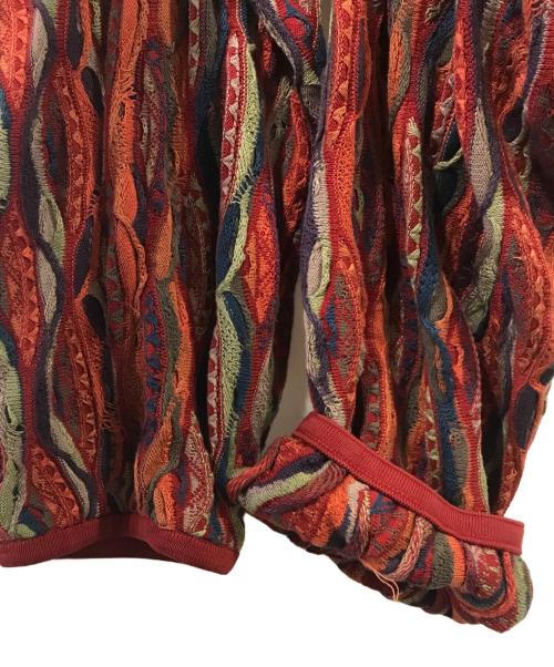 Coogi（クージー）Coogi (クージー) 総柄ニット レッド サイズ:4XLの古着・服飾アイテム
