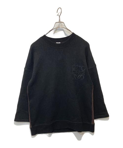 LOEWE（ロエベ）LOEWE (ロエベ) アナグラムニット ブラウン×ブラック サイズ:Sの古着・服飾アイテム