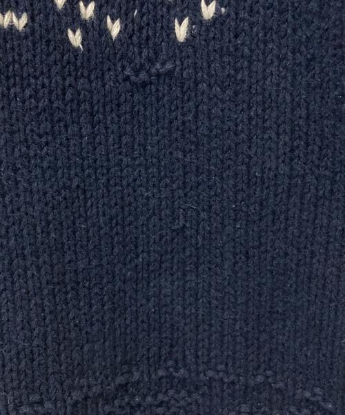 POLO SPORT（ポロスポーツ）POLO SPORT (ポロスポーツ) コットンリネンカヌーデザインニット ネイビー サイズ:Mの古着・服飾アイテム