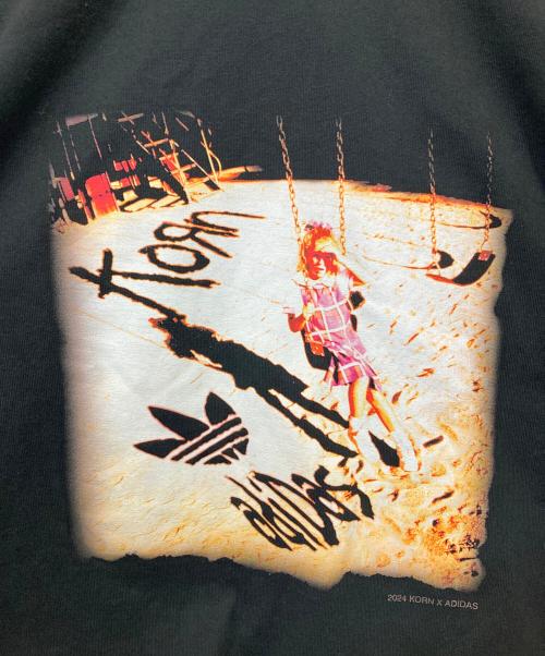 adidas（アディダス）adidas (アディダス) KORN (コーン) LONGSLEEVE ブラック サイズ:Ｌの古着・服飾アイテム