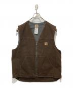 CarHarttカーハート）の古着「ダックベスト」｜ブラウン