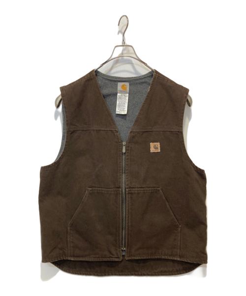 CarHartt（カーハート）CarHartt (カーハート) ダックベスト ブラウン サイズ:XLの古着・服飾アイテム
