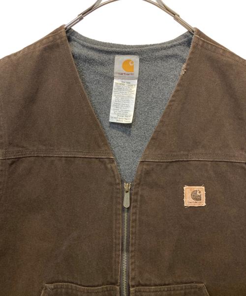 CarHartt（カーハート）CarHartt (カーハート) ダックベスト ブラウン サイズ:XLの古着・服飾アイテム