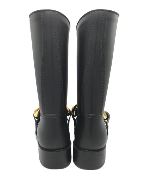 J.W.ANDERSON（ジェイダブリューアンダーソン）J.W.ANDERSON (ジェイダブリューアンダーソン) Hight Chain ラバーブーツ ブラック サイズ:37の古着・服飾アイテム