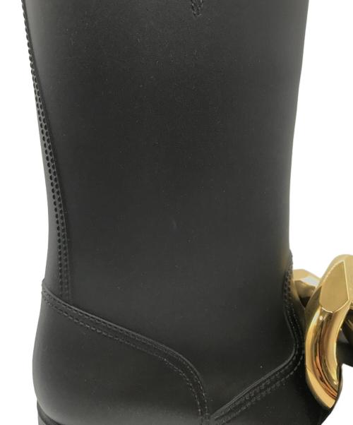 J.W.ANDERSON（ジェイダブリューアンダーソン）J.W.ANDERSON (ジェイダブリューアンダーソン) Hight Chain ラバーブーツ ブラック サイズ:37の古着・服飾アイテム