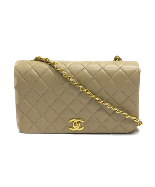 CHANEL（シャネル）CHANEL (シャネル) チェーンショルダーバッグ ベージュ マトラッセ 1707470 ラムスキン　91年製造の古着・服飾アイテム