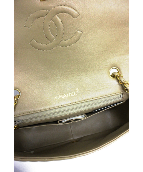 CHANEL（シャネル）CHANEL (シャネル) チェーンショルダーバッグ ベージュ マトラッセ 1707470 ラムスキン　91年製造の古着・服飾アイテム