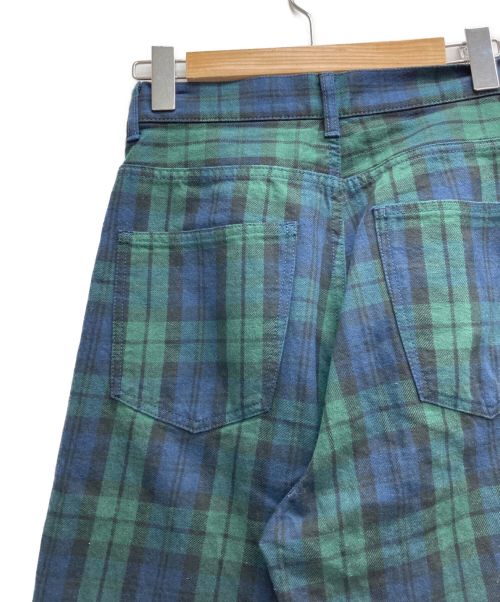 holiday（ホリデー）holiday (ホリデー) TUCK CHECK PANTS グリーン サイズ:1の古着・服飾アイテム