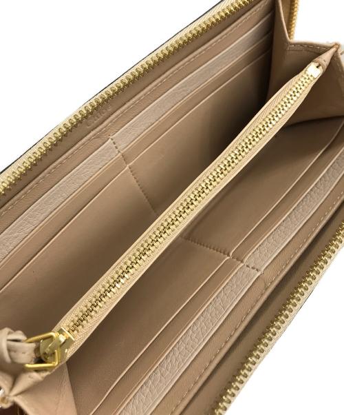 Chloe（クロエ）Chloe (クロエ) ラウンドジップウォレット ベージュの古着・服飾アイテム