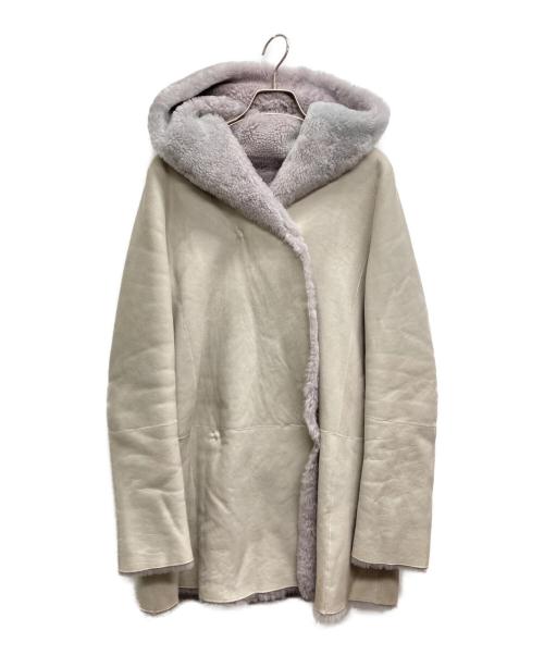 theory（セオリー）theory (セオリー) SILKY NAPPALAN／CLAIRENE F ムートンコート ベージュ サイズ:Sの古着・服飾アイテム