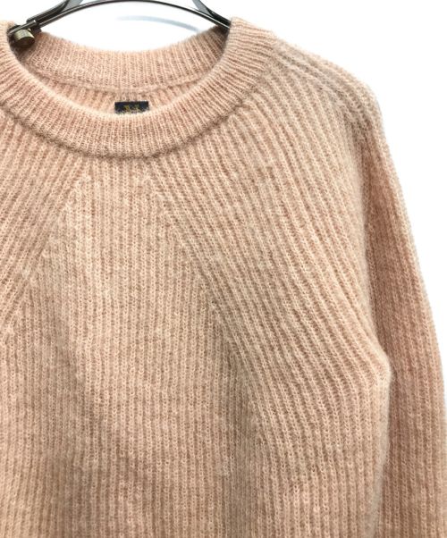 BATONER（バトナ―）BATONER (バトナ―) SUPER KID MOHAIRCREWNECK ピンク サイズ:1の古着・服飾アイテム