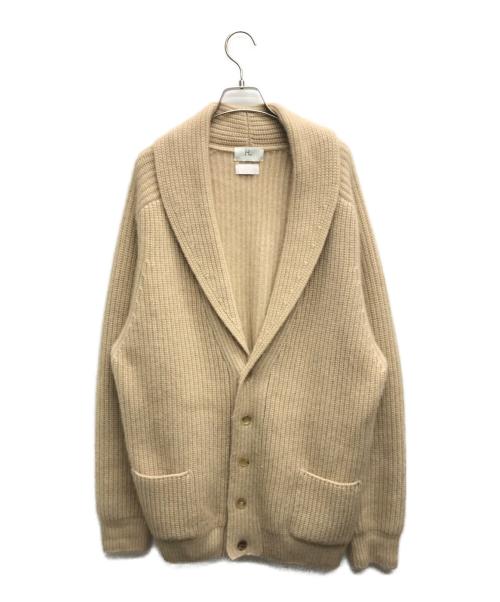 HERILL（ヘリル）HERILL (ヘリル) Goldencash Shawl Cardigan/ゴールデンキャッシュ ショール カーディガン ベージュ サイズ:2の古着・服飾アイテム