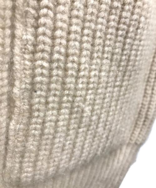 HERILL（ヘリル）HERILL (ヘリル) Goldencash Shawl Cardigan/ゴールデンキャッシュ ショール カーディガン ベージュ サイズ:2の古着・服飾アイテム