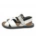 JIL SANDER (ジルサンダー) レザークロスサンダル ホワイト サイズ:35：7000円