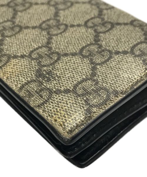 GUCCI（グッチ）GUCCI (グッチ) GGスプリームコンパクトウォレット ブラウンの古着・服飾アイテム
