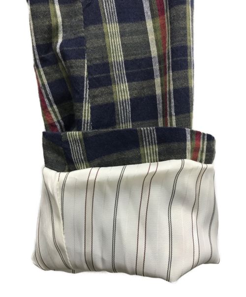 Engineered Garments（エンジニアドガーメンツ）Engineered Garments (エンジニアド ガーメンツ) チェックテーラードジャケット ネイビー×カーキ サイズ:XSの古着・服飾アイテム