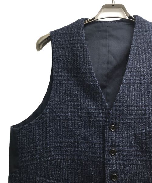 Harris Tweed（ハリスツイード）Harris Tweed (ハリスツイード) ウールベスト ネイビー サイズ:3Lの古着・服飾アイテム