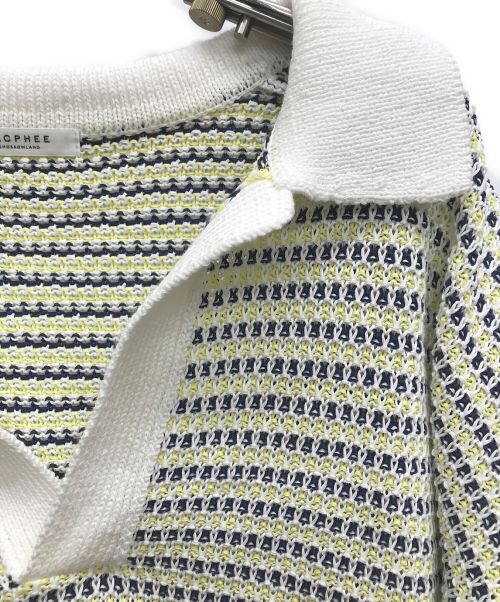 MACPHEE（マカフィー）MACPHEE (マカフィー) ギマコットン プルオーバーロングスリーブポロ イエロー サイズ:Sの古着・服飾アイテム