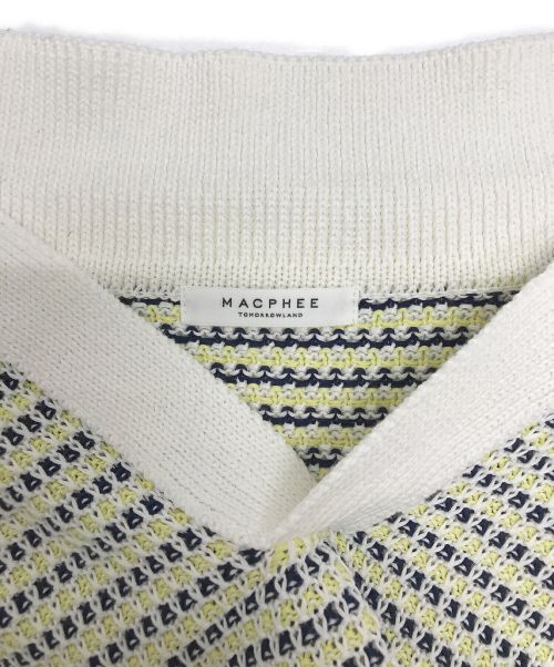 MACPHEE（マカフィー）MACPHEE (マカフィー) ギマコットン プルオーバーロングスリーブポロ イエロー サイズ:Sの古着・服飾アイテム