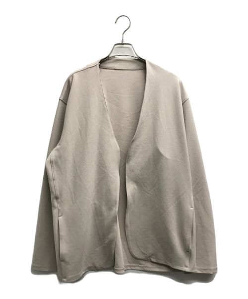 417 by EDIFICE（417 バイ エディフィス）417 by EDIFICE (417 バイ エディフィス) アムゼンノーカラージャケット ベージュ サイズ:Lの古着・服飾アイテム