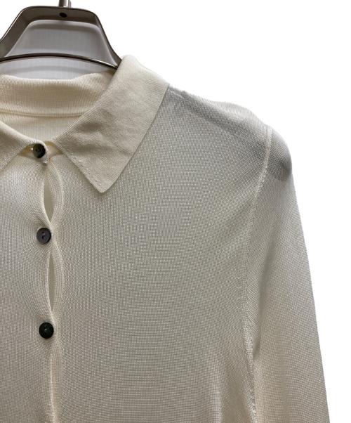 ETRE TOKYO（エトレトウキョウ）ETRE TOKYO (エトレトウキョウ) ニットシャツボディースーツ ホワイト サイズ:Freeの古着・服飾アイテム