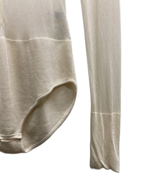 ETRE TOKYO（エトレトウキョウ）ETRE TOKYO (エトレトウキョウ) ニットシャツボディースーツ ホワイト サイズ:Freeの古着・服飾アイテム