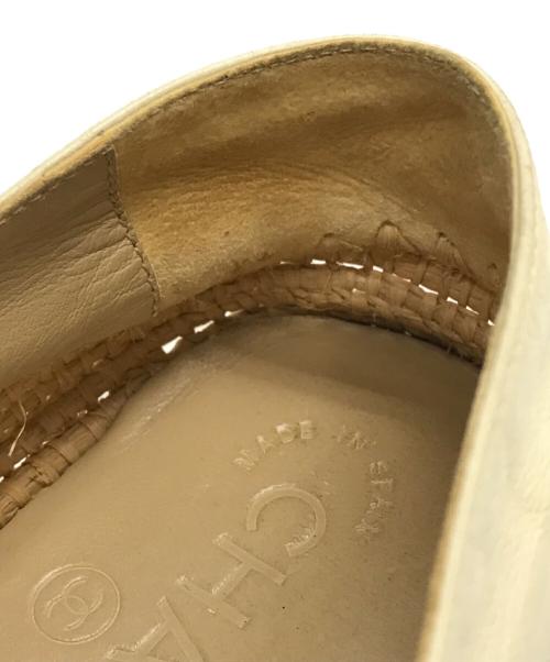 CHANEL（シャネル）CHANEL (シャネル) ココマークエスパドリーユ アイボリー サイズ:36の古着・服飾アイテム