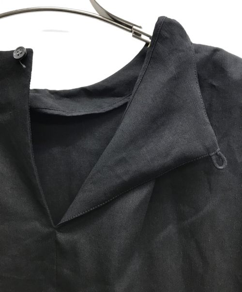 theory luxe（セオリーリュクス）theory luxe (セオリーリュクス) ウォッシャブルリネン ロングワンピース ブラック サイズ:38の古着・服飾アイテム