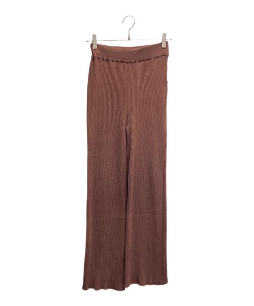 FRAY ID（フレイ アイディー）FRAY ID (フレイ アイディー) パンツ付リブニットワンピース ブラウン サイズ:Freeの古着・服飾アイテム