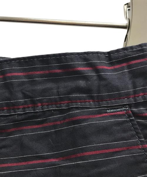 POST O'ALLS（ポストオーバーオールズ）POST O'ALLS (ポストオーバーオールズ) ボーダーハーフパンツ レッド×ネイビー サイズ:Mの古着・服飾アイテム
