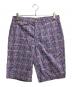 POST O'ALLS（ポストオーバーオールズ）の古着「チェックハーフパンツ」｜パープル