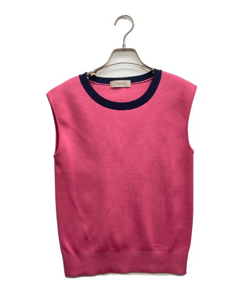 JUSGLITTY（ジャスグリッティー）JUSGLITTY (ジャスグリッティー) アンサンブルカーディガン ピンク サイズ:2の古着・服飾アイテム