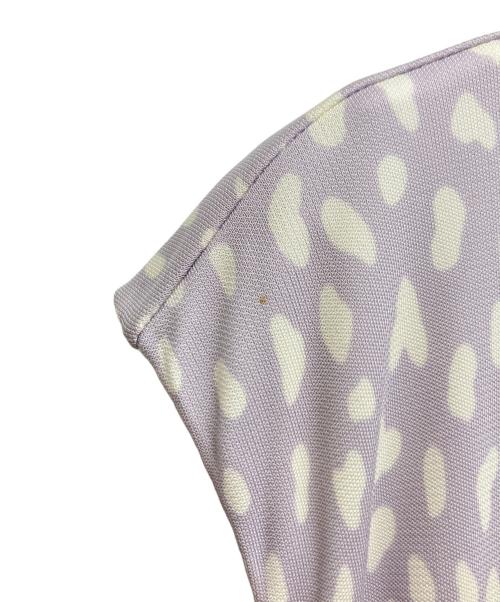 GUCCI（グッチ）GUCCI (グッチ) ノースリーブワンピース パープル×ホワイト サイズ:Mの古着・服飾アイテム