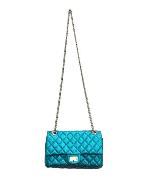 CHANEL（シャネル）CHANEL (シャネル) 2.55 ダブルフラップショルダーバッグ ブルーの古着・服飾アイテム