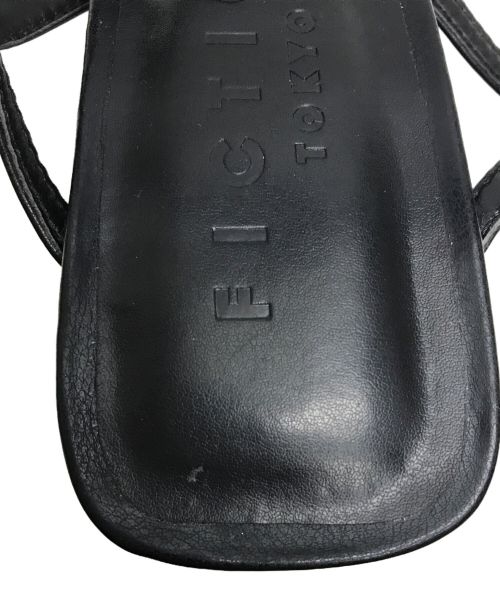 FICTION TOKYO（フィクショントーキョー）FICTION TOKYO (フィクショントーキョー) メッシュリボンパンプス ブラック サイズ:1の古着・服飾アイテム