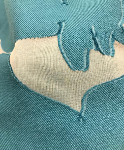 MaxMara（マックスマーラ）MaxMara (マックスマーラ) ドッキングワンピース グリーン×ブルー サイズ:40の古着・服飾アイテム