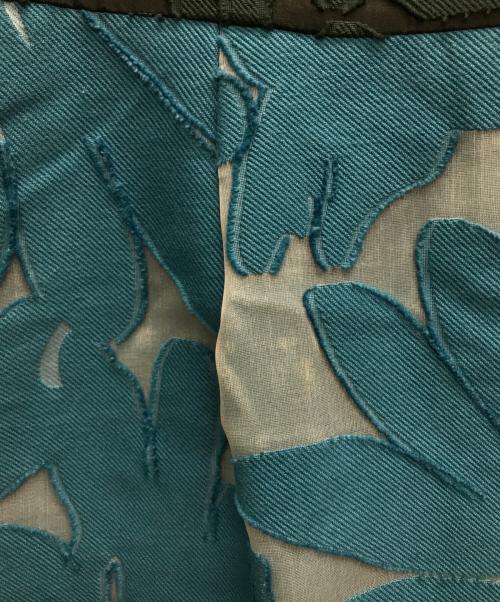 MaxMara（マックスマーラ）MaxMara (マックスマーラ) ドッキングワンピース グリーン×ブルー サイズ:40の古着・服飾アイテム